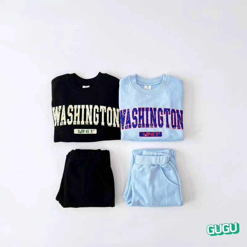 Gugu Kids - Korean Children Fashion - #stylishchildhood - Washington Top Bottom Set - 12