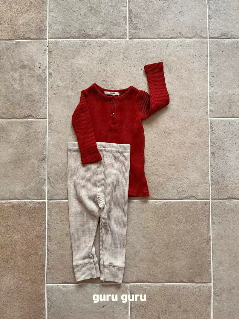 Guru Guru - Korean Baby Fashion - #babyboutique - Color Top Bottom Set