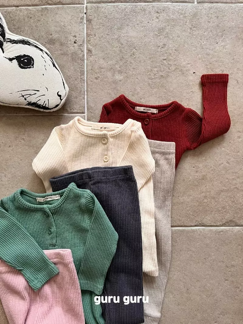Guru Guru - Korean Baby Fashion - #babygirlfashion - Color Top Bottom Set - 6