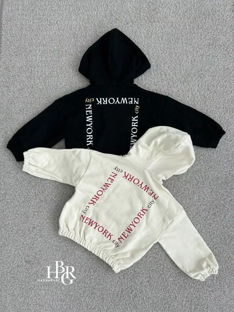 Haebaragi - Korean Children Fashion - #discoveringself - New York Hoody Zip-up - 2