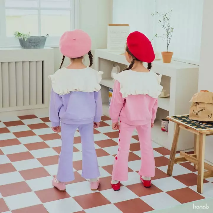 Hanab - Korean Children Fashion - #childrensboutique - Heart Frill Top Bottom Set