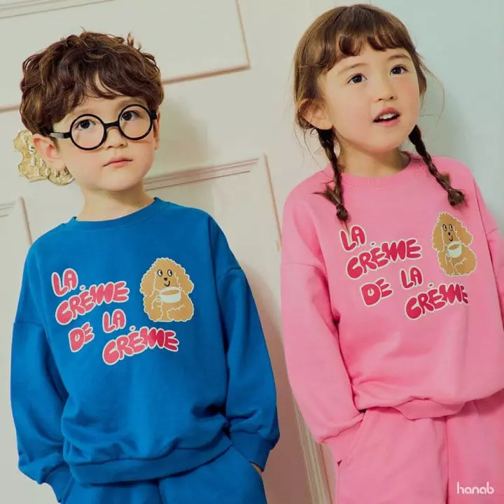 Hanab - Korean Children Fashion - #kidsshorts - Crem Top Bottom Set - 5