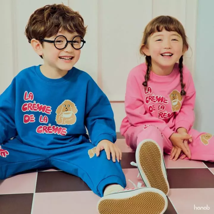 Hanab - Korean Children Fashion - #magicofchildhood - Crem Top Bottom Set - 10
