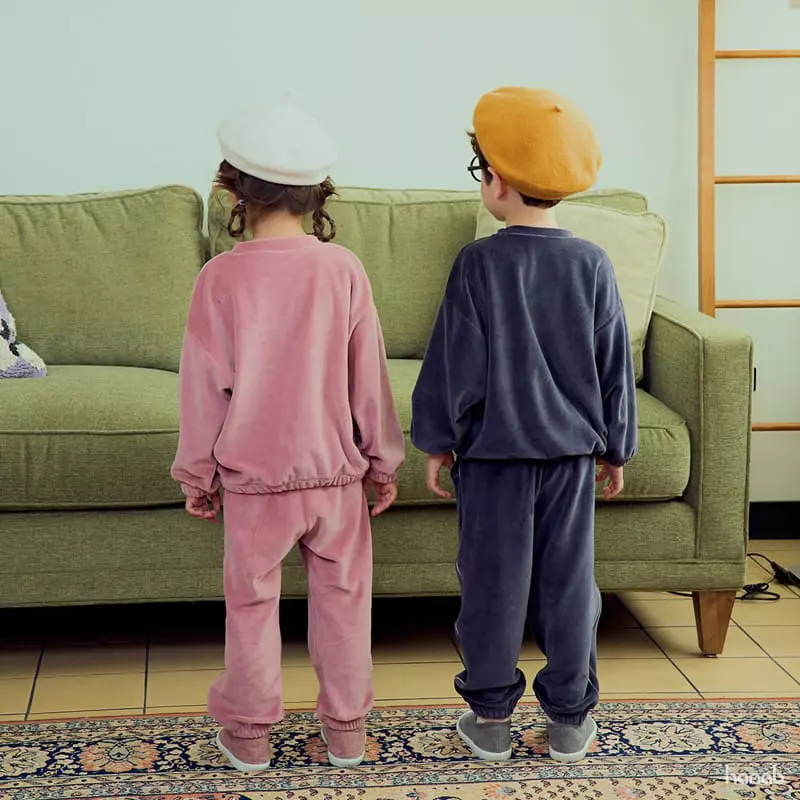 Hanab - Korean Children Fashion - #magicofchildhood - Veloure Top Bottom Set