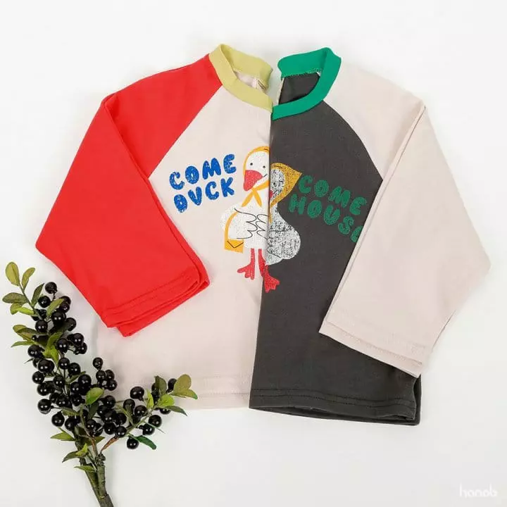 Hanab - Korean Children Fashion - #minifashionista - Duck Raglan Tee - 9