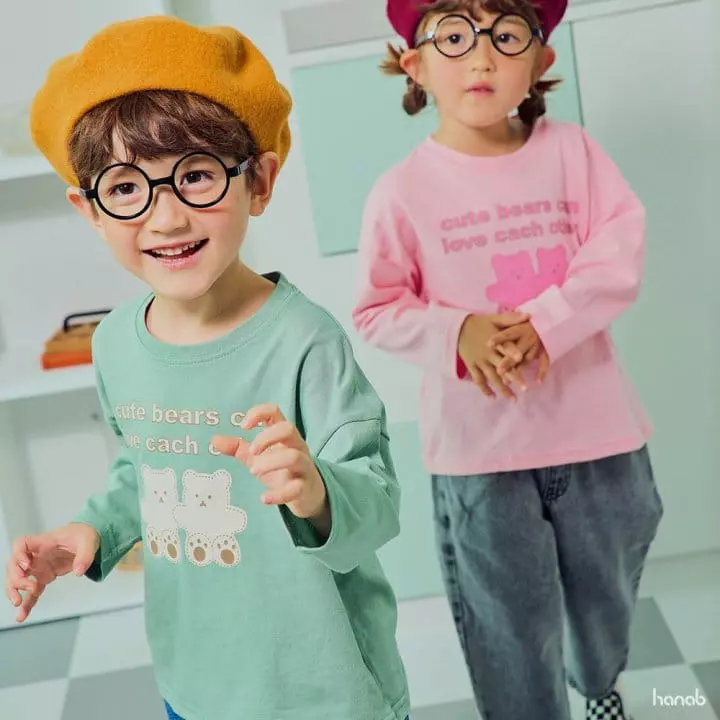 Hanab - Korean Children Fashion - #minifashionista - Bear Bear Tee - 6