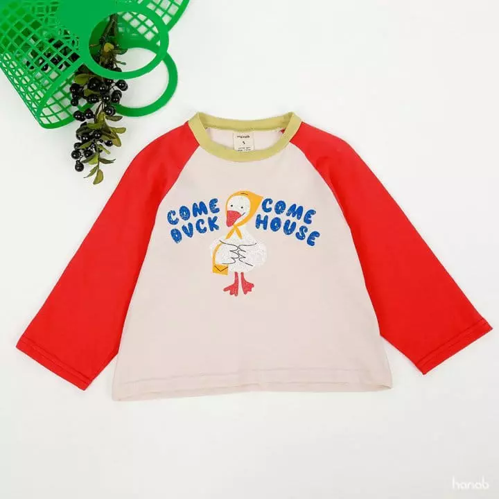 Hanab - Korean Children Fashion - #prettylittlegirls - Duck Raglan Tee - 10