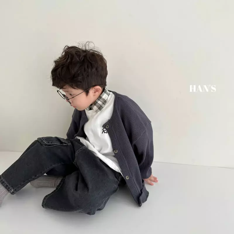 Han's - Korean Children Fashion - #littlefashionista - Labins Waffle Cardigan - 9