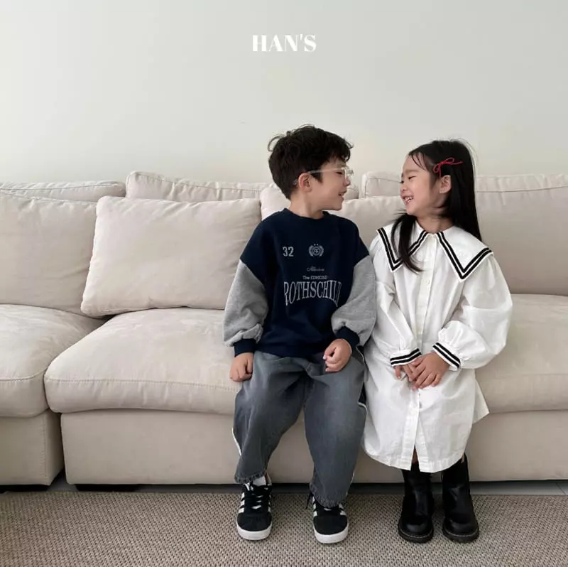 Han's - Korean Children Fashion - #magicofchildhood - Color Loose Sweatshirt - 7