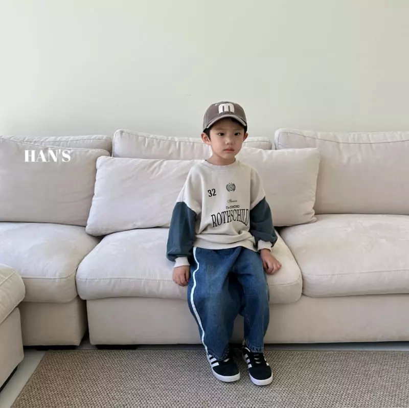 Han's - Korean Children Fashion - #todddlerfashion - Color Loose Sweatshirt - 10