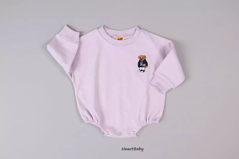 Heart Baby - Korean Baby Fashion - #babyboutique - Bear Embroidery Bodysuit - 12
