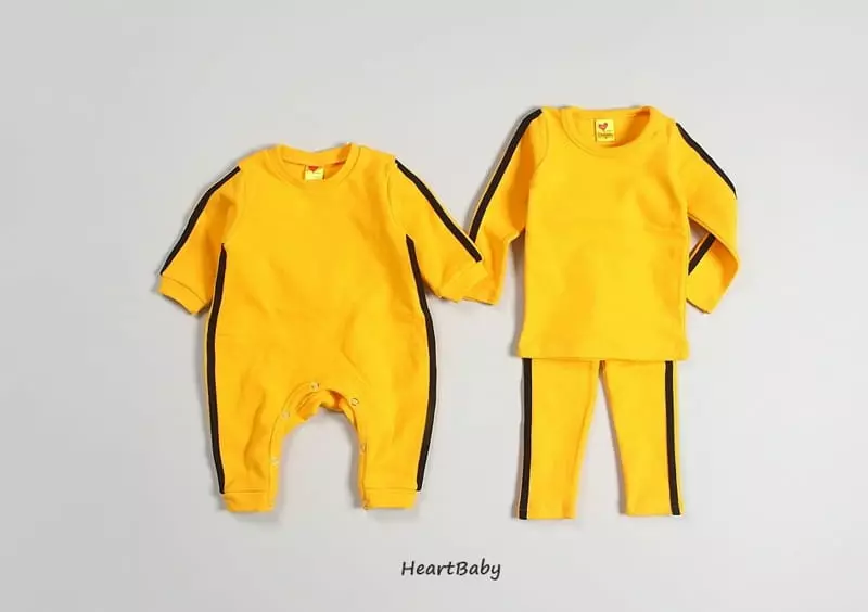Heart Baby - Korean Baby Fashion - #babygirlfashion - Brus Lee Bodysuit - 6