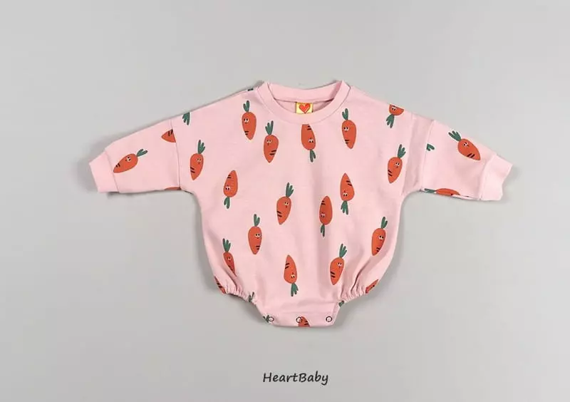 Heart Baby - Korean Baby Fashion - #babyfever - Carrot Bodysuit - 4