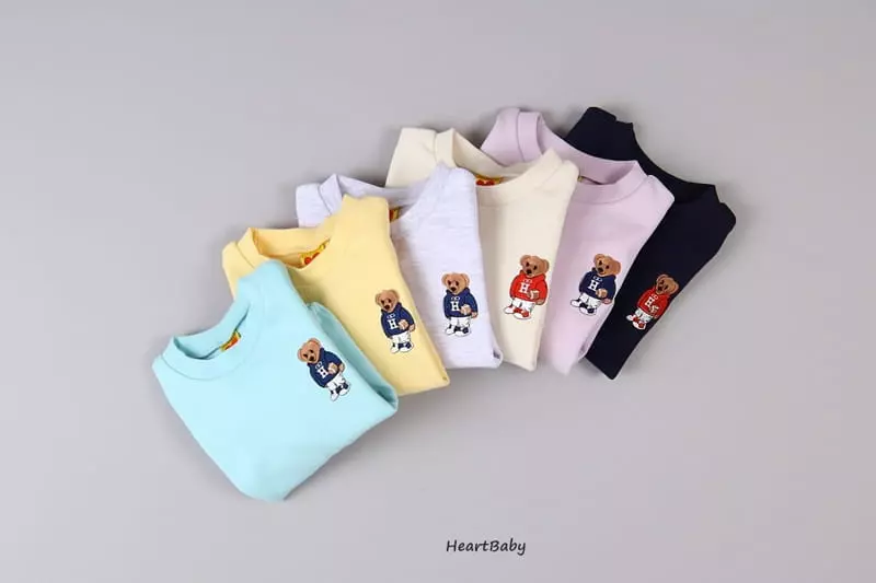 Heart Baby - Korean Baby Fashion - #babylifestyle - Bear Embroidery Bodysuit - 4