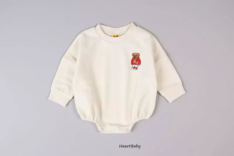 Heart Baby - Korean Baby Fashion - #onlinebabyboutique - Bear Embroidery Bodysuit - 9