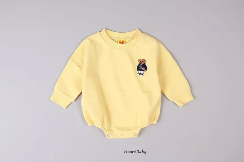 Heart Baby - Korean Baby Fashion - #onlinebabyshop - Bear Embroidery Bodysuit - 10