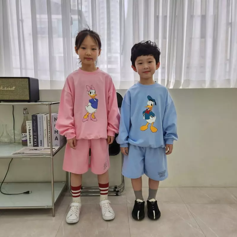 Heart Baby - Korean Children Fashion - #Kfashion4kids - M And F Shorts Top Bottom Set - 2