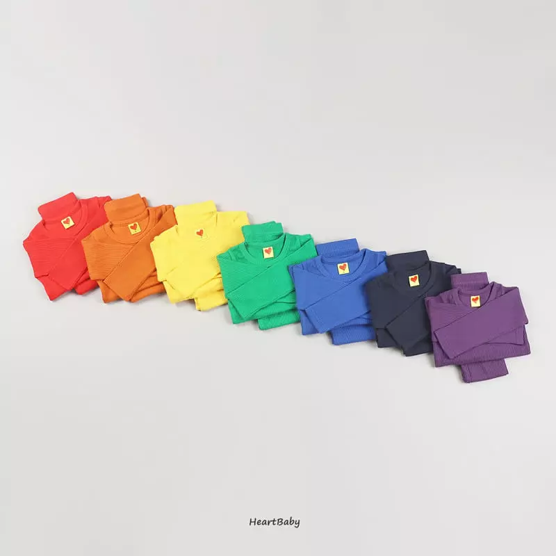 Heart Baby - Korean Children Fashion - #Kfashion4kids - Rainbow Rib Easywear