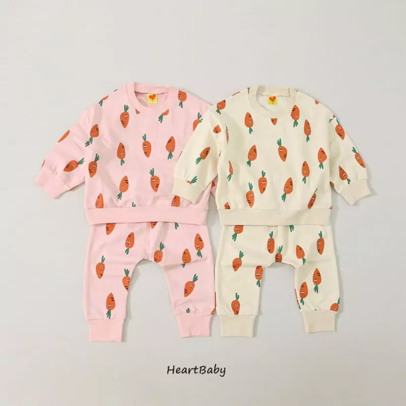 Heart Baby - Korean Children Fashion - #childofig - Carrot Top Bottom Set - 9