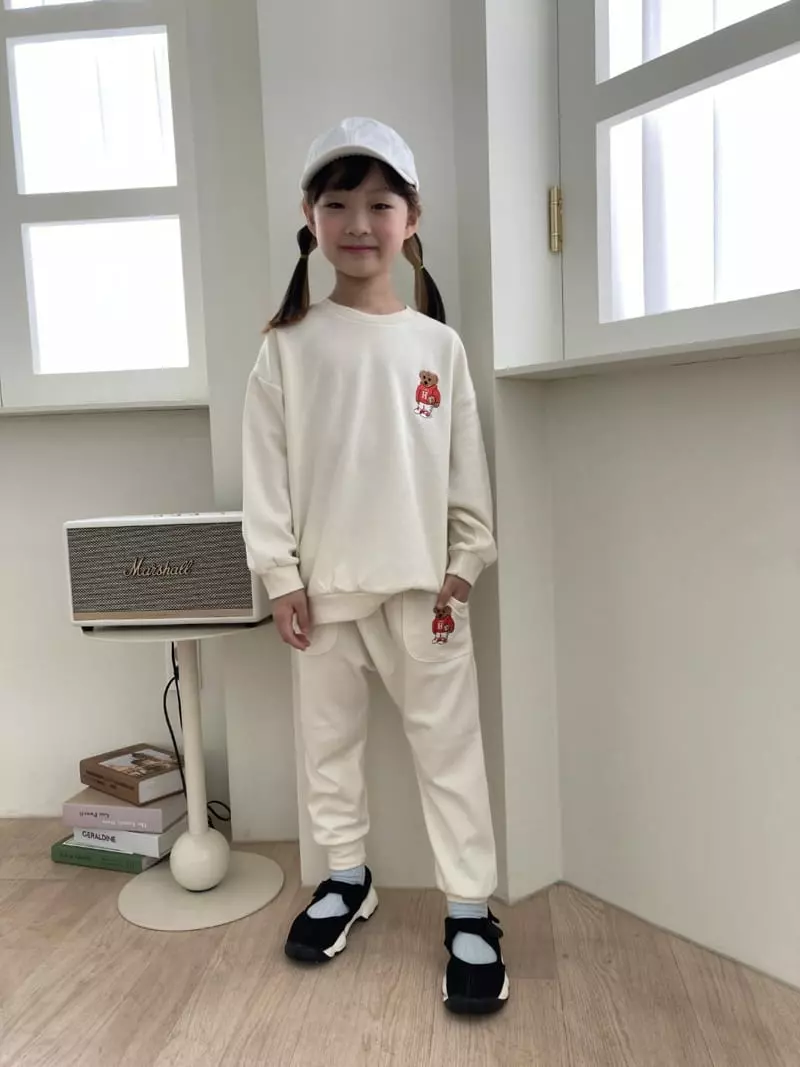 Heart Baby - Korean Children Fashion - #childofig - Bear Top Bottom Set - 7