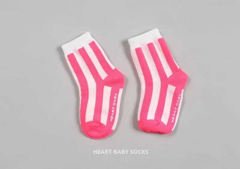 Heart Baby - Korean Children Fashion - #childofig - Neon Stripes Socks Set - 6