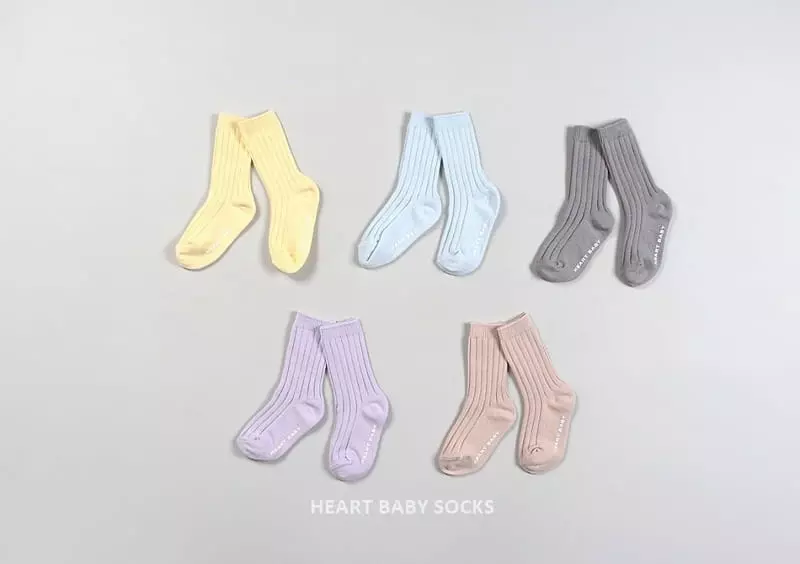 Heart Baby - Korean Children Fashion - #prettylittlegirls - Pastel Boodle Socks Set - 4
