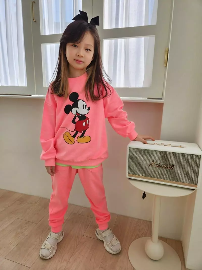 Heart Baby - Korean Children Fashion - #childrensboutique - Neon M Top Bottom Set - 12