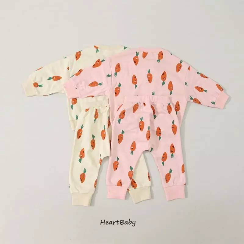 Heart Baby - Korean Children Fashion - #designkidswear - Carrot Top Bottom Set - 11