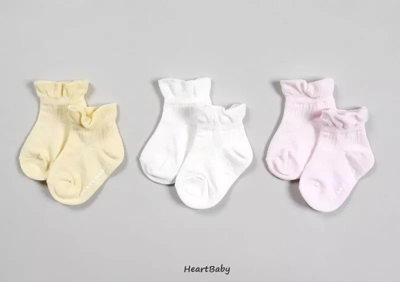 Heart Baby - Korean Children Fashion - #designkidswear - Ruffle Sneakers Socks Set - 6