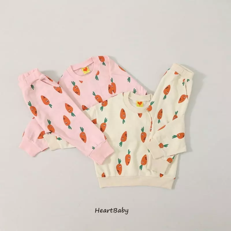 Heart Baby - Korean Children Fashion - #discoveringself - Carrot Top Bottom Set - 12