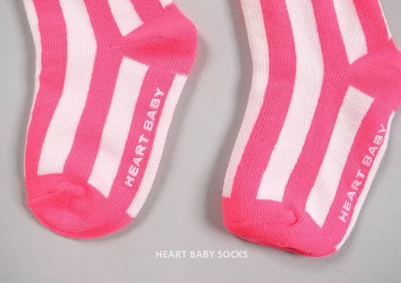 Heart Baby - Korean Children Fashion - #discoveringself - Neon Stripes Socks Set - 9