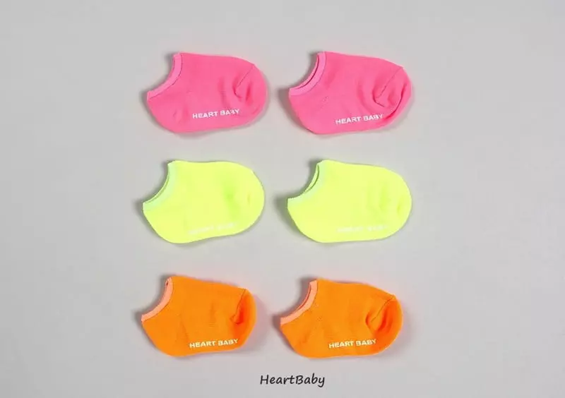 Heart Baby - Korean Children Fashion - #discoveringself - Neon Socks Set - 5