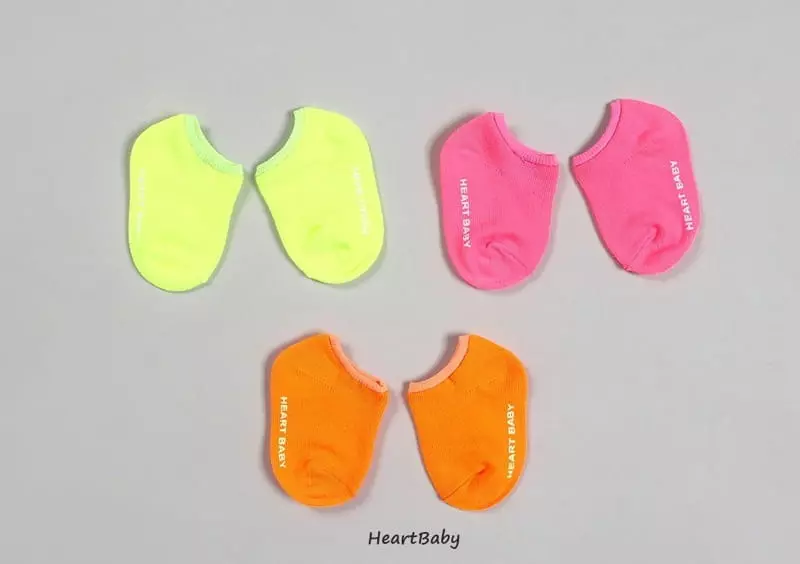 Heart Baby - Korean Children Fashion - #fashionkids - Neon Socks Set - 6