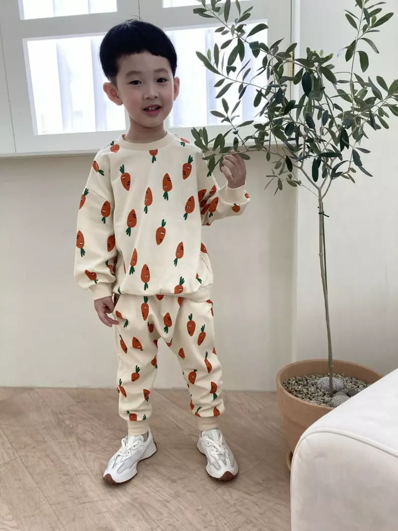 Heart Baby - Korean Children Fashion - #kidsstore - Carrot Top Bottom Set