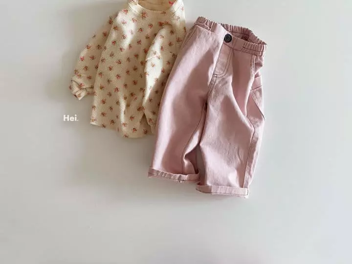 Hei - Korean Children Fashion - #discoveringself - Waffle Tee - 10