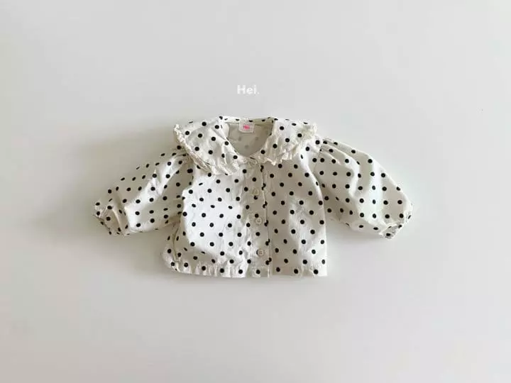 Hei - Korean Children Fashion - #kidsshorts - Dot Blouse