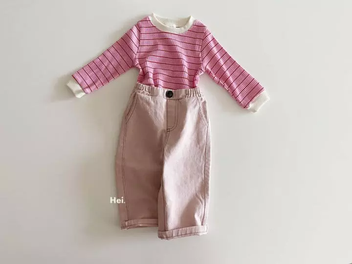 Hei - Korean Children Fashion - #fashionkids - Pop Rib Tee - 4