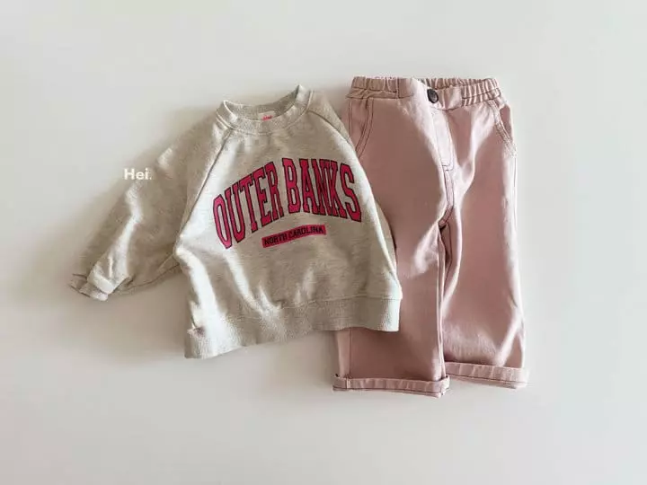Hei - Korean Children Fashion - #kidsstore - Pink Sweatsjort - 7