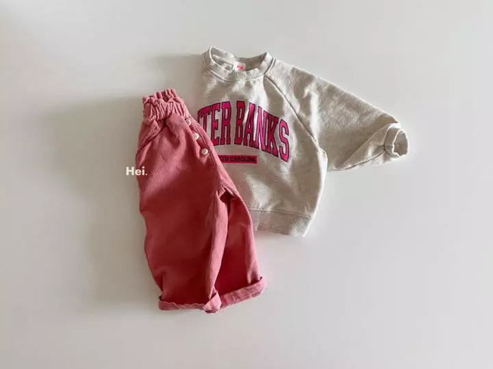 Hei - Korean Children Fashion - #kidzfashiontrend - Pink Sweatsjort - 8