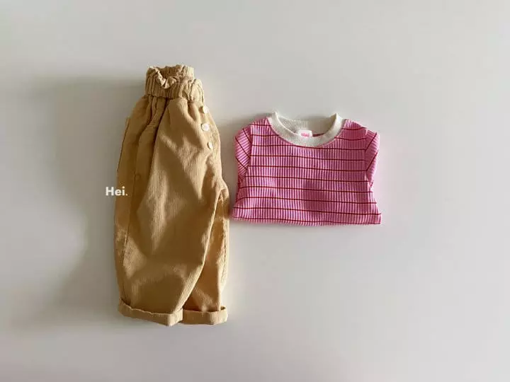 Hei - Korean Children Fashion - #kidzfashiontrend - Pop Rib Tee - 6