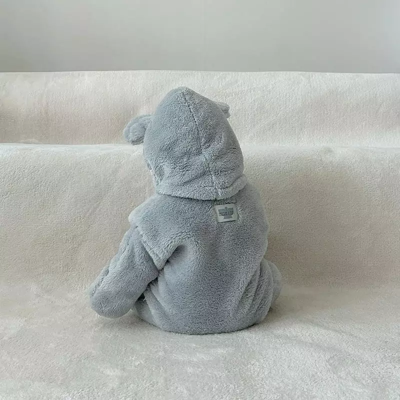 Here I Am - Korean Children Fashion - #kidsshorts - Kinder Fleece Baby Bodysuit - 5