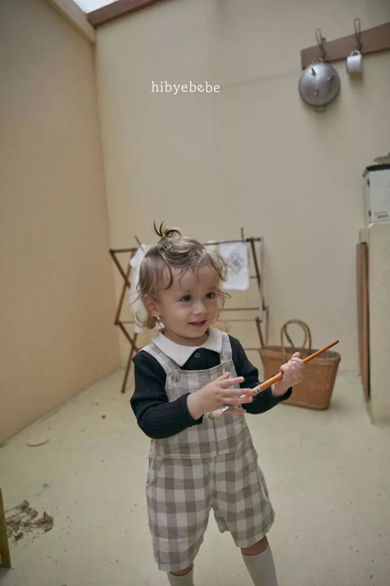 Hi Byebebe - Korean Baby Fashion - #babyclothing - Hoi Check Dungarees Pants - 11
