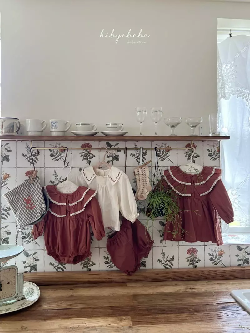 Hi Byebebe - Korean Baby Fashion - #babylifestyle - Flua Embrodiery Top Bottom Set - 10