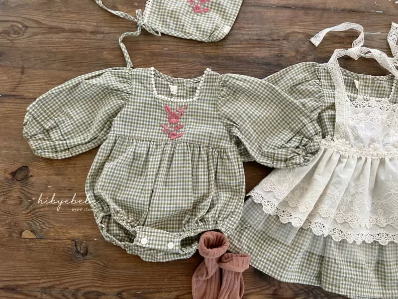 Hi Byebebe - Korean Baby Fashion - #babyoninstagram - Bell Check Bonnet - 5