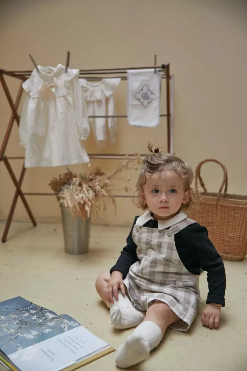 Hi Byebebe - Korean Baby Fashion - #babyoninstagram - Hoi Check Dungarees Pants