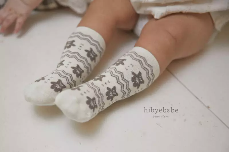 Hi Byebebe - Korean Baby Fashion - #babyoutfit - Bear Socks Set - 3
