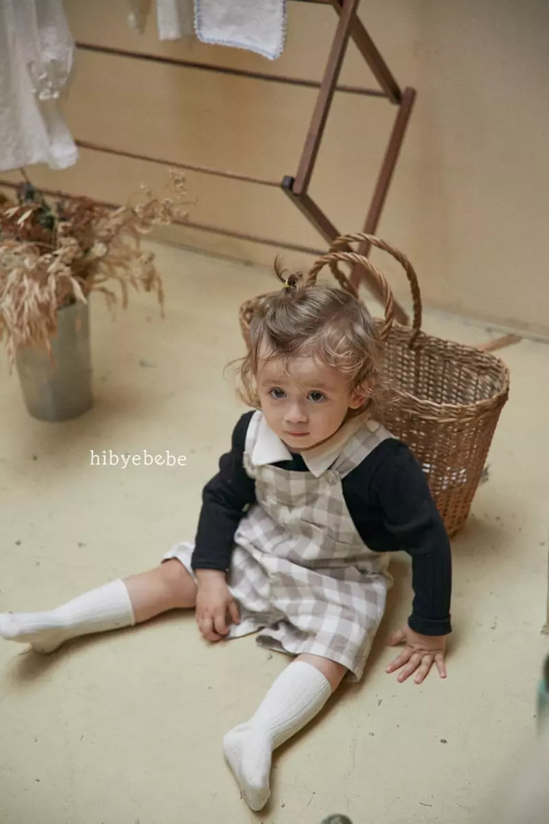 Hi Byebebe - Korean Baby Fashion - #babyoutfit - Hoi Check Dungarees Pants - 4