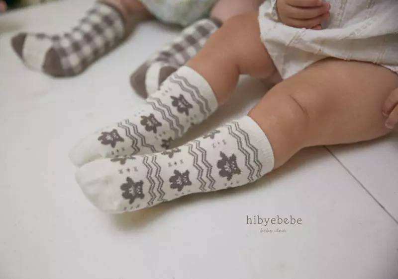 Hi Byebebe - Korean Baby Fashion - #babyoutfit - Bear Socks Set - 4