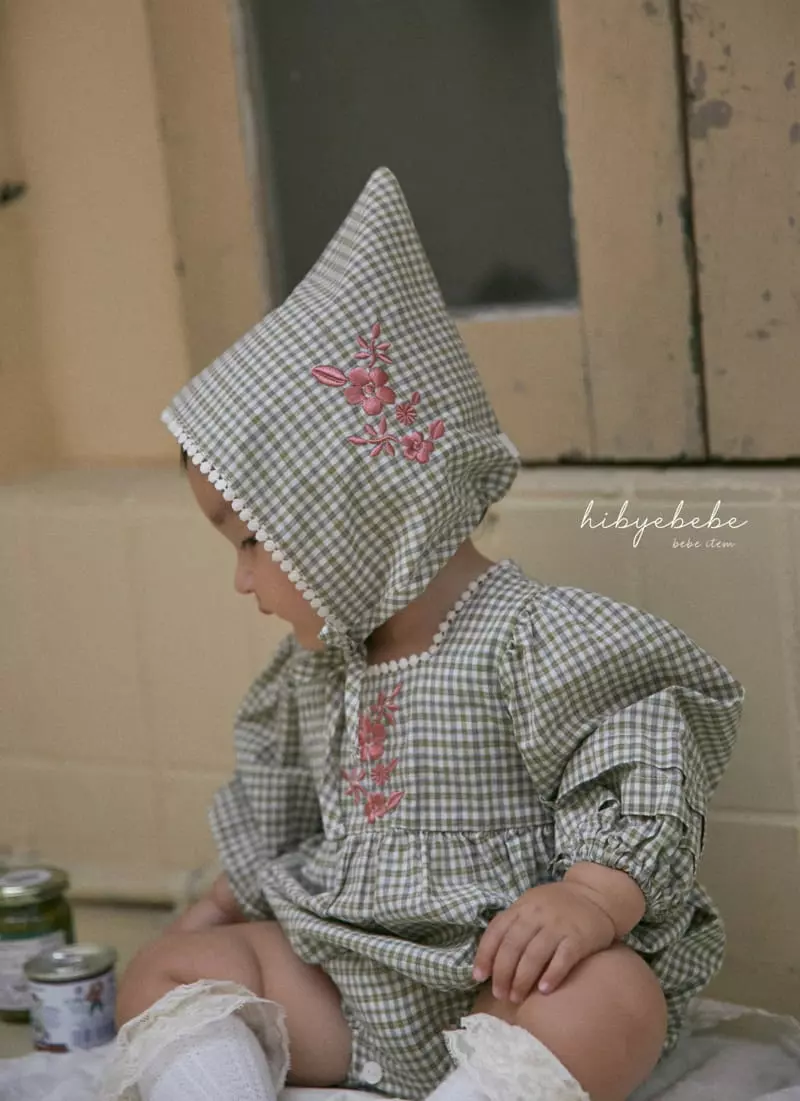 Hi Byebebe - Korean Baby Fashion - #smilingbaby - Bell Check Bonnet - 12