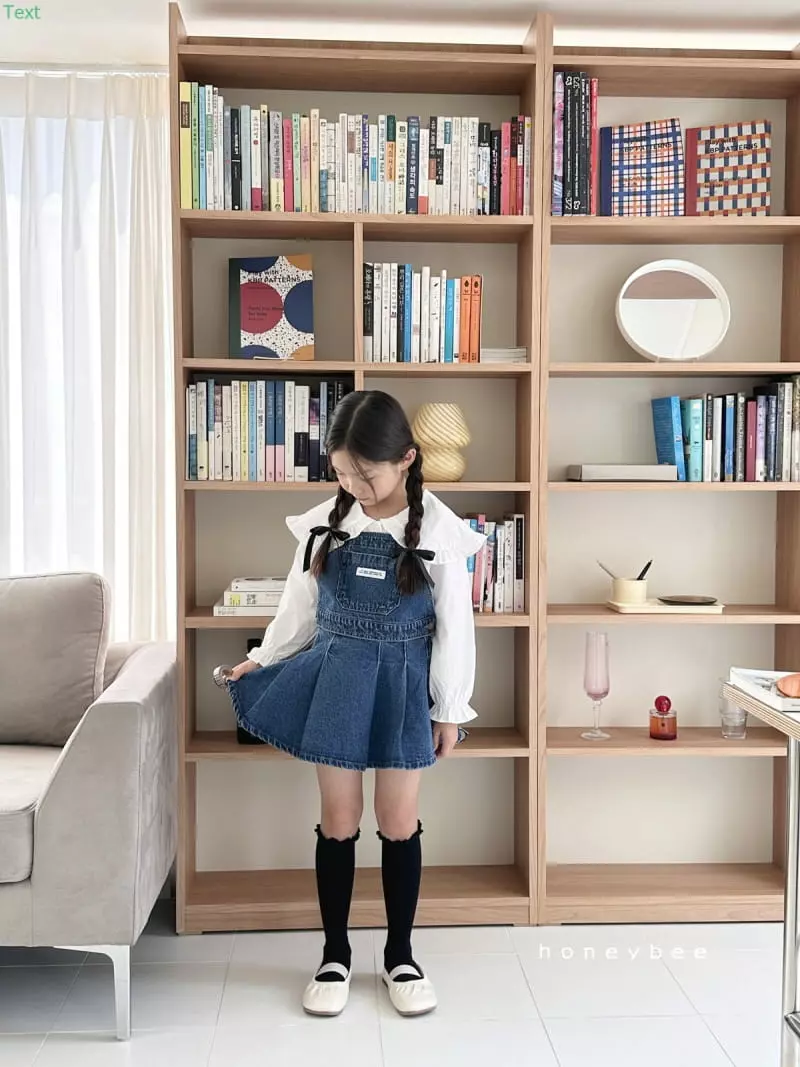Honeybee - Korean Children Fashion - #childofig - Denim String Vests - 2